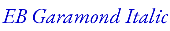 EB Garamond Italic шрифт